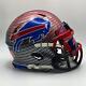 Buffalo Bills Custom 2-tone Hydro-dipped 3d Bumpers Visor Mini Football Helmet
