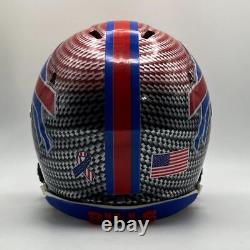 Buffalo Bills CUSTOM 2-Tone Hydro-Dipped 3D Bumpers Visor Mini Football Helmet