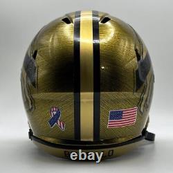 Buffalo Bills CUSTOM Brushed Gold Hydro-Dipped Mini Football Helmet