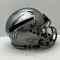 Buffalo Bills CUSTOM Stainless Steel Hydro-Dipped Mini Football Helmet