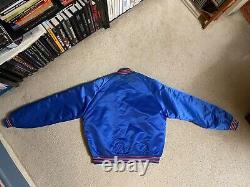Buffalo Bills Chalk Line Vintage 90's NFL Blue Satin Jacket Size LARGE, made USA