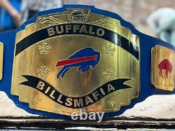 Buffalo Bills Customize Title Belt For True Fans, 2mm Brass Plates Adult Size