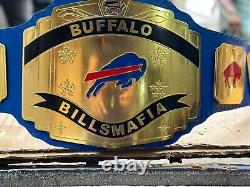 Buffalo Bills Customize Title Belt For True Fans, 2mm Brass Plates Adult Size