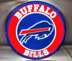 Buffalo Bills Football 3D LED 16x16 Neon Light Sign Lamp Bar Open Wall Decor