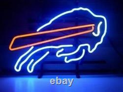 Buffalo Bills Football Man Cave 20x16 Neon Light Sign Lamp Bar Open Wall Decor