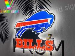 Buffalo Bills Football Man Cave 3D LED 20 Neon Lamp Light Sign Home Wall Decor