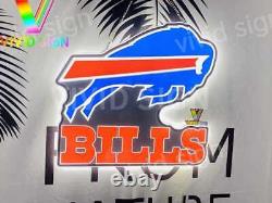 Buffalo Bills Football Man Cave 3D LED 20x16 Neon Lamp Light Sign Wall Decor