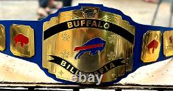 Buffalo Bills Football Team NFL Championship Belt Adult Size 2mm Brass