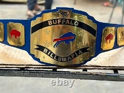 Buffalo Bills Football Team NFL Championship Belt Adult Size 2mm Brass
