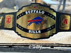 Buffalo Bills Football Team NFL Championship Belt Adult Size 2mm Brass Metal
