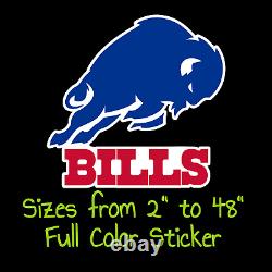 Buffalo Bills Full Color Vinyl Decal Hydroflask decal Cornhole decal 7