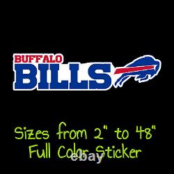 Buffalo Bills Full Color Vinyl Decal Hydroflask decal Cornhole decal 9