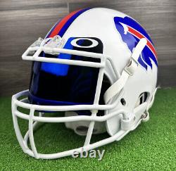Buffalo Bills Full Size Football Helmet Adult Med Zenith White Blue Josh Allen