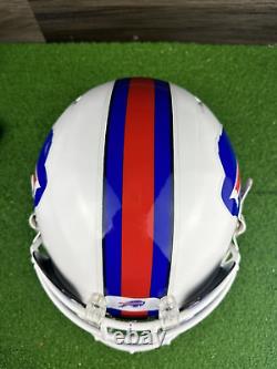 Buffalo Bills Full Size Football Helmet Adult Med Zenith White Blue Josh Allen