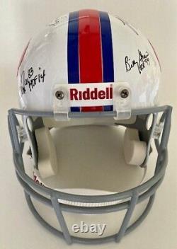 Buffalo Bills Full Size Replica Throwback Helmet Signed By 7 Bills Hall Of Famer