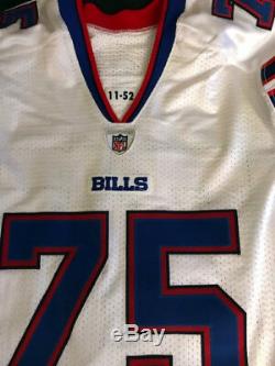 Buffalo Bills Game Used Chris Hairston 2011 Reebok NFL Football Jersey Size 52