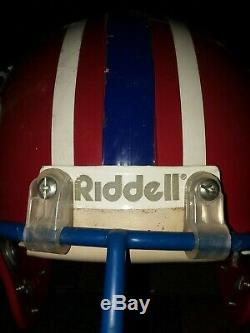 Buffalo Bills Game Used NFL Football Helmet 1990's Game Worn Riddell Bruce Smith