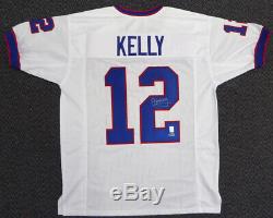 Buffalo Bills Jim Kelly Authentic Autographed Signed White Jersey Beckett 119707
