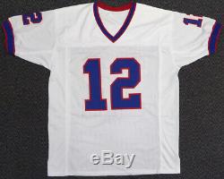 Buffalo Bills Jim Kelly Authentic Autographed Signed White Jersey Beckett 119707