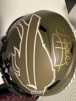 Buffalo Bills Jim Kelly Full size inscribed auto helmet Salute the troops Camo