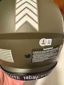 Buffalo Bills Jim Kelly Full size inscribed auto helmet Salute the troops Camo