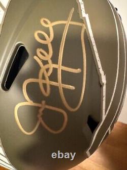 Buffalo Bills Jim Kelly Full size inscribed auto helmet Salute the troops Camo