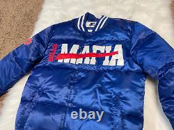 Buffalo Bills Mafia Starter Bubble Button Down Satin Men's Size Small Jacket