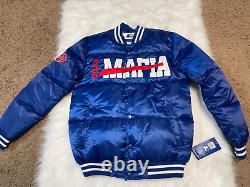 Buffalo Bills Mafia Starter Bubble Button Down Satin Men's Size Small Jacket