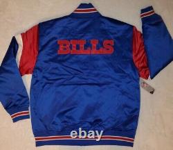 Buffalo Bills? Mitchell And Ness Quilt Lined Full Snap Jacket Sz XL