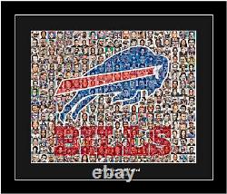 Buffalo Bills Mosaic Print Art of the Greatest Bills Players of All Time