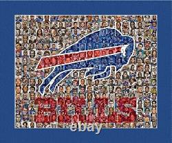 Buffalo Bills Mosaic Print Art of the Greatest Bills Players of All Time