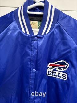 Buffalo Bills NFL Football Varsity Satin Snap Letterman Jacket Mens XXL Mafia