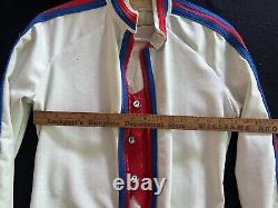 Buffalo Bills NFL Vtg Buffalo Jills Cheerleading Leather Jacket & Red Insert