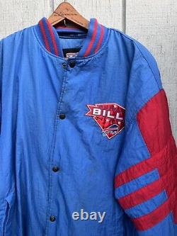 Buffalo Bills Puffer Jacket NFL Men's Size XL Vintage 90s Logo 7 Retro Throwback