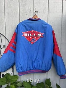 Buffalo Bills Puffer Jacket NFL Men's Size XL Vintage 90s Logo 7 Retro Throwback