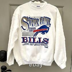 Buffalo Bills SUPER BOWL 27 Large Sweatshirt 1992 AFC Champs NFL XXVII NEW VTG