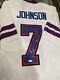 Buffalo Bills Taron Johnson Signed Custom Jersey Xl White Jsa Coa Buf