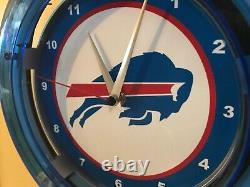 Buffalo Bills Throwback Football Bar Man Cave Neon Wall Clock Sign