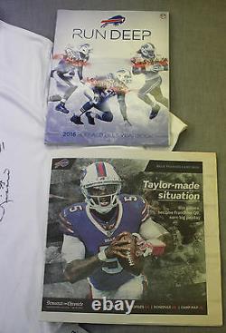 Buffalo Bills Training Camp Bush Auto Autograph Lot Shirt Hat Sunglasses Program