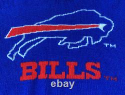 Buffalo Bills Vintage 90s Barrell II Acrylic Knit NFL Football Sweater Large USA