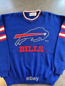 Buffalo Bills Vintage 90s Barrell II Acrylic Knit NFL Football Sweater Sz XL USA