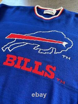 Buffalo Bills Vintage 90s Barrell II Acrylic Knit NFL Football Sweater Sz XL USA