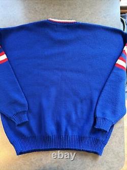 Buffalo Bills Vintage 90s Barrell II Acrylic Knit NFL Football Sweater Sz XL USA