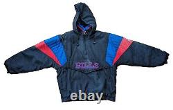 Buffalo Bills Vintage Starter NFL Pro Line Pouch Pullover Puffer Jacket Medium