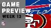 Buffalo Bills Vs San Fransisco 49ers Week 13 Nfl Game Preview