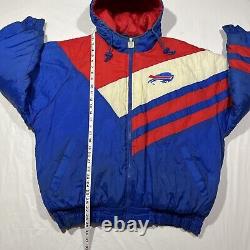 Buffalo Bills Vtg Logo 7 Game Day Blue White & Red Full Zip L Jacket