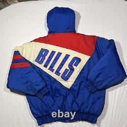 Buffalo Bills Vtg Logo 7 Game Day Blue White & Red Full Zip L Jacket