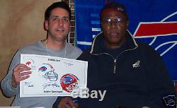 Buffalo Bills signed auto football picture print litho photo numbered 300 coa