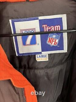Cleveland Browns Vintage 90s Logo 7 NFL Football Puffer Parka Jacket Size Large