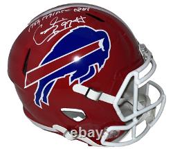 Cornelius Bennett Signed Throwback Buffalo Bills Full Size Helmet RARE insc JSA